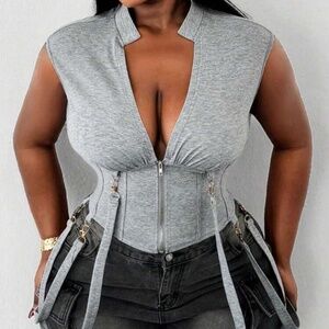 Grey women top